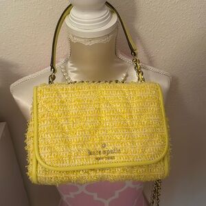 Kate Spade Yellow Tweed crossbody bag